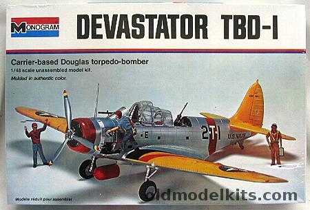 Monogram 1/48 Devastator TBD-1  - VT-2 Lexington 1939 / VT-6 Enterprise 1939 / VT-8 Hornet 1941 / VT-6 Enterprise 1942, 7575 plastic model kit